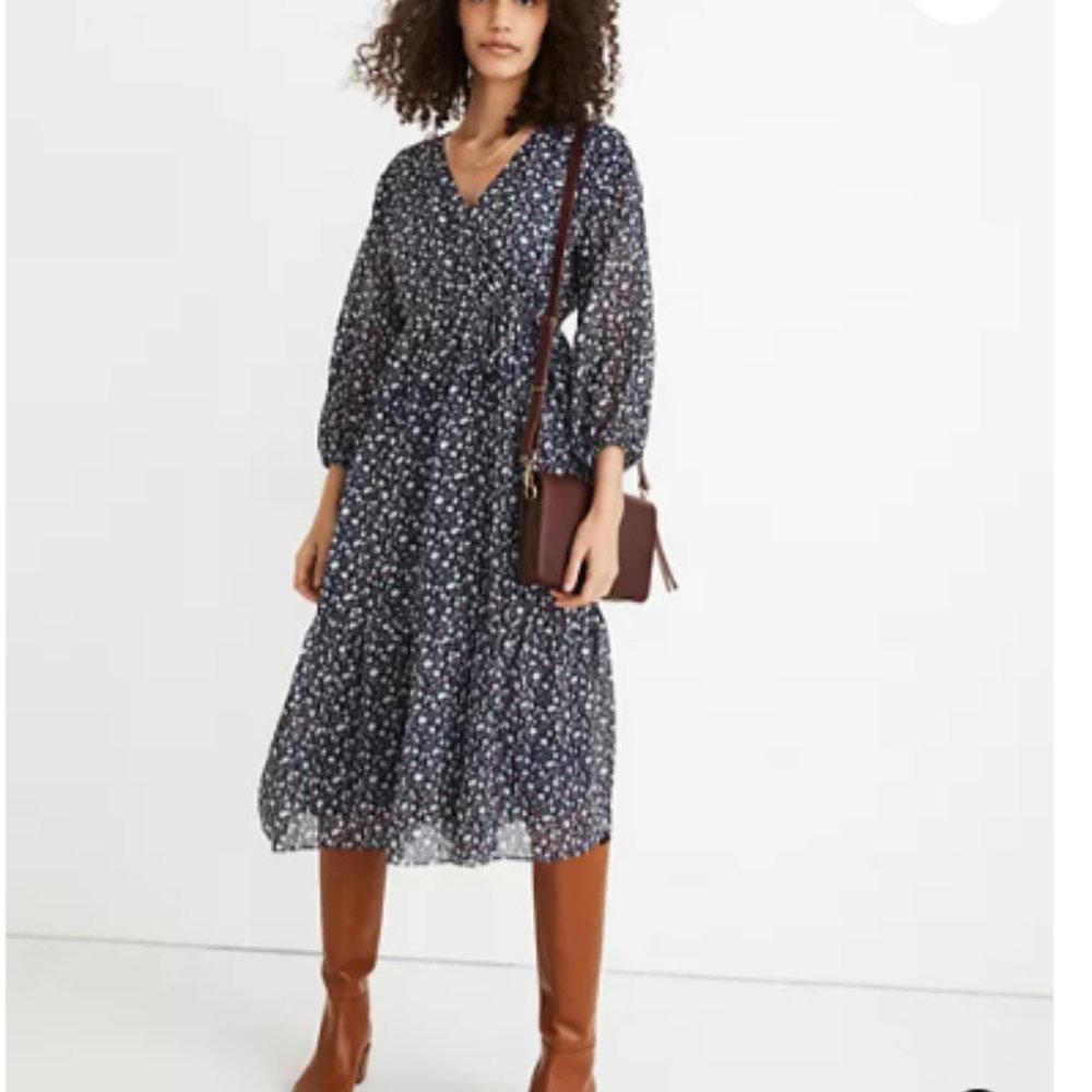Tie-Waist Midi Dress in Harvest Vine